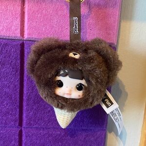 Brown Bear Plush Keychain by